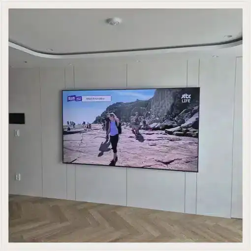 부천 벽걸이TV 설치 방법 참고용 TV 거실 사진 2